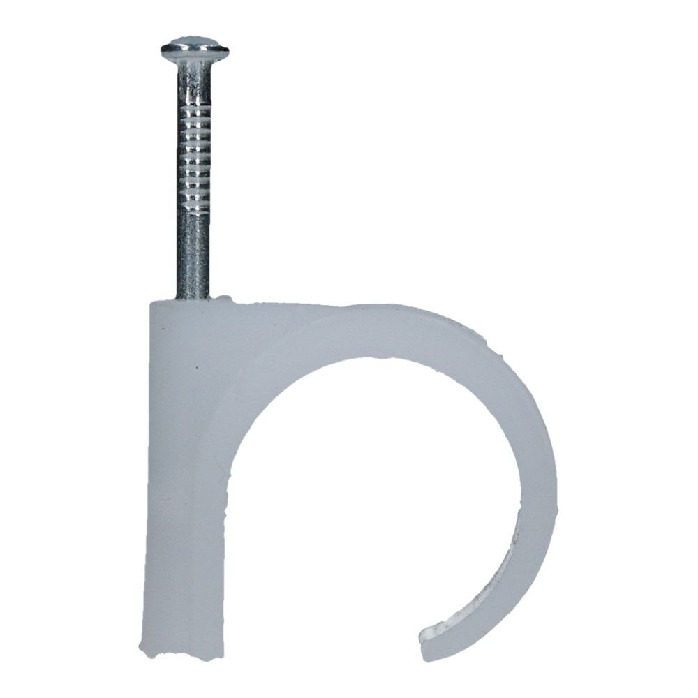 Spijkerclip universeel 23-29mm wit - 50 stuks