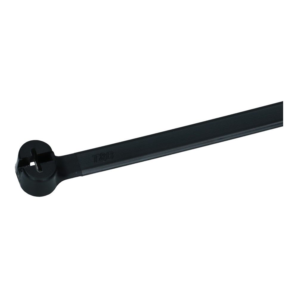 Ty-Rap TYC525MX kabelbinders RVS clip zwart 186x4.7mm Ultra UV-bestendig - 100 stuks