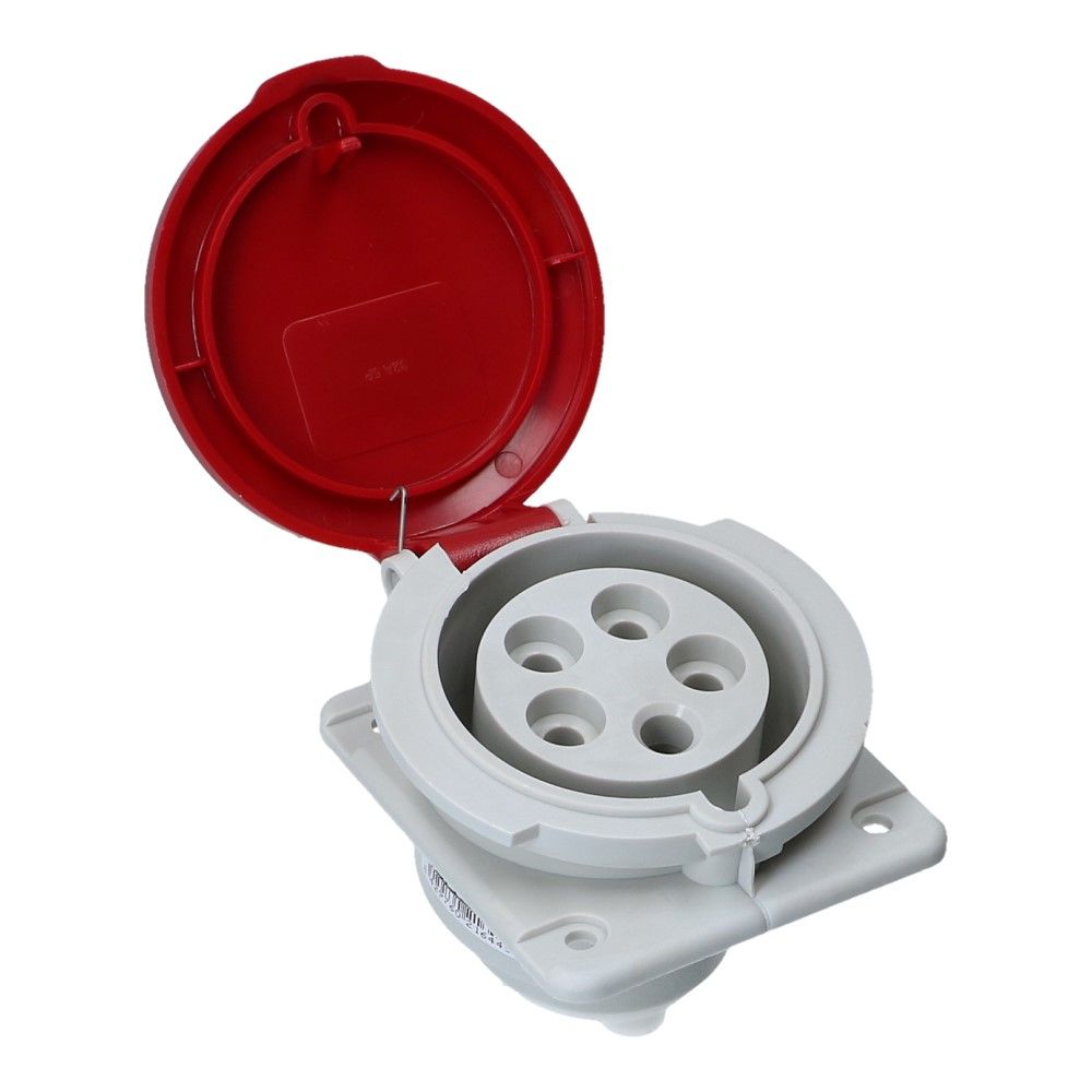 CEE female 5 polig 6H 32A IP54 inbouw wcd 380-415VAC