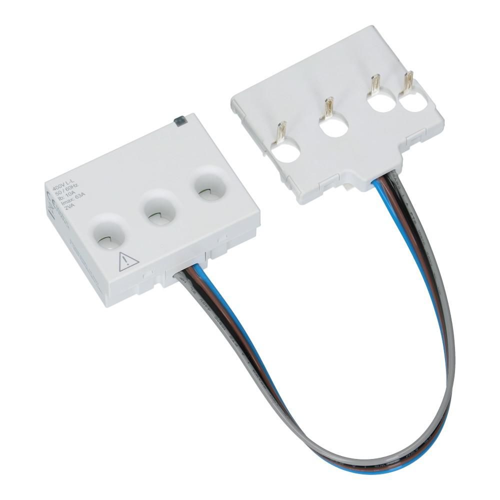 Acti9 PowerTag 3 polig + nul ondermontage pitch 9mm