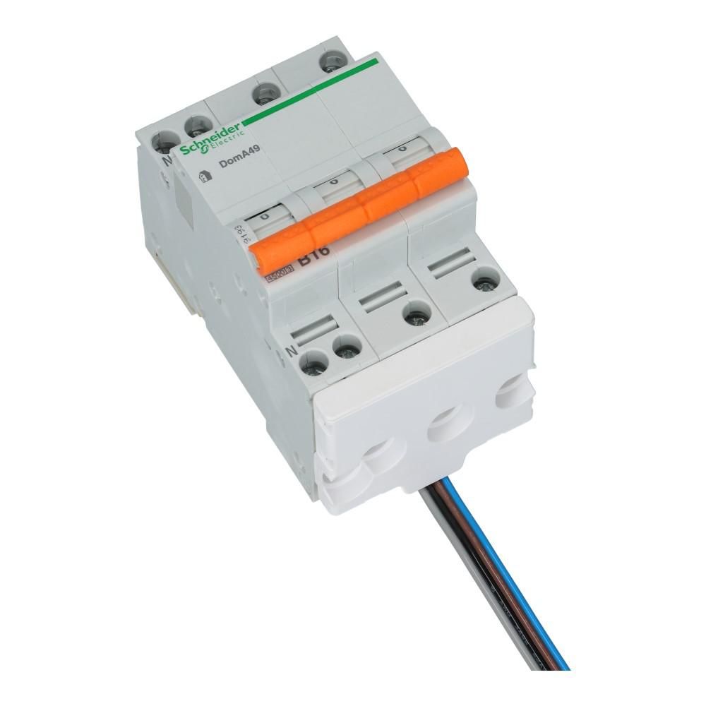 Acti9 PowerTag 3 polig + nul ondermontage pitch 9mm