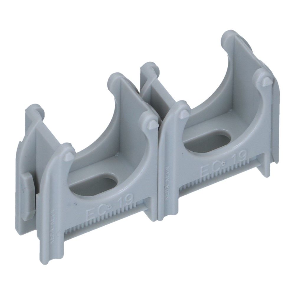 Kunststof buisklem Grijs diameter 3/4inch 19mm - 200 stuks