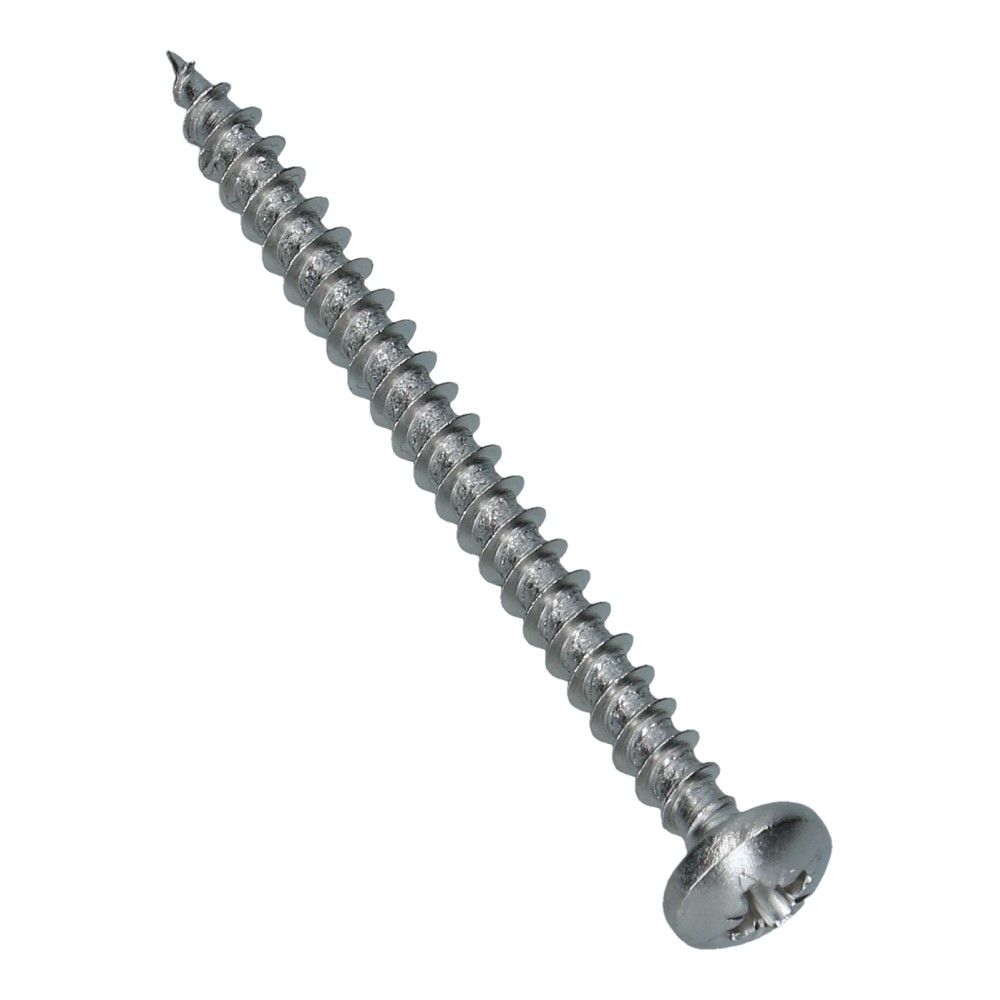 Spaanplaatschroef 5x60 bolkop RVS A2 PZ2 - 200 stuks