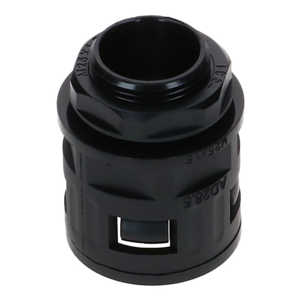 M25 snelconnector flexibele buis zwart 25mm