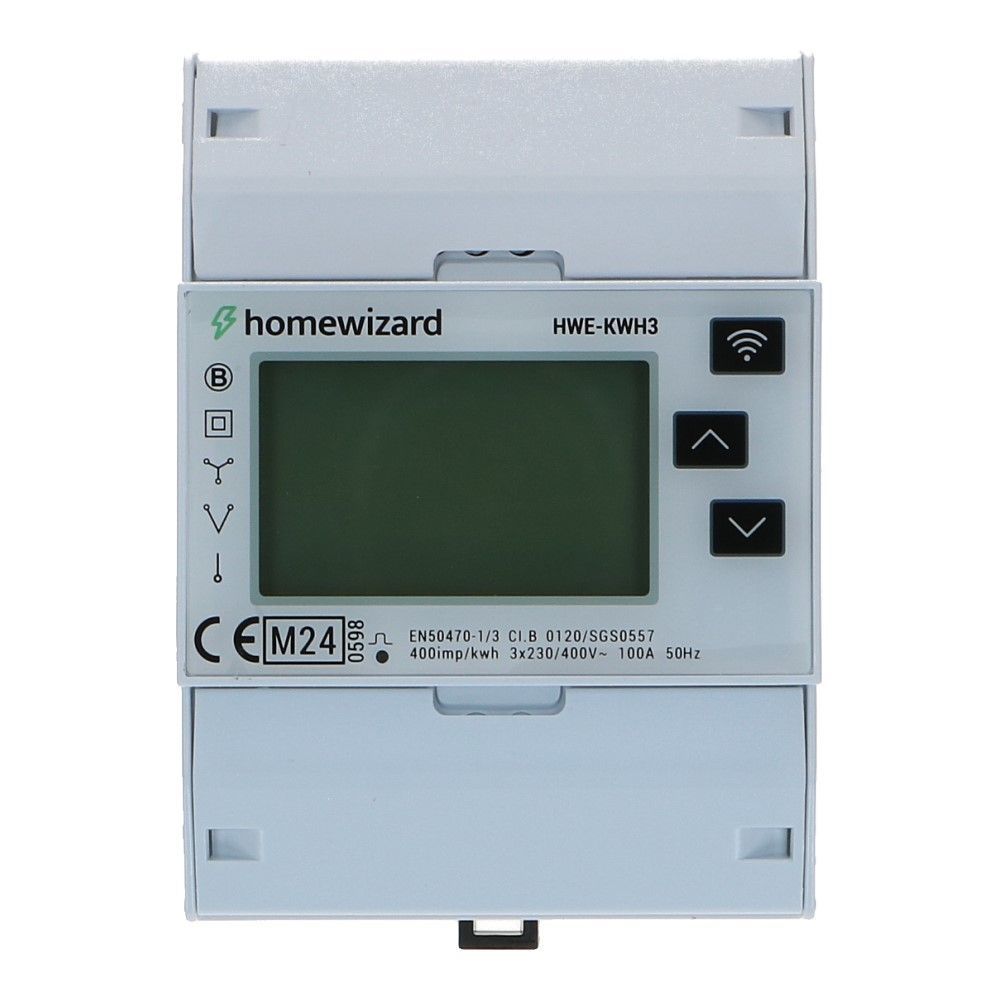Homewizard kWh meter 3 fase 100A Wifi MID Factureerbaar