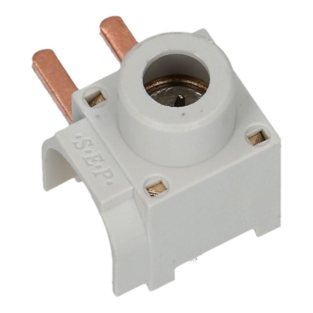 Aftakblok vork grijs 1 fase 50mm² zijkant