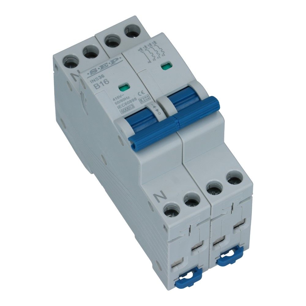 Installatieautomaat 3 polig + nul 13A karakteristiek C 6kA INS-36