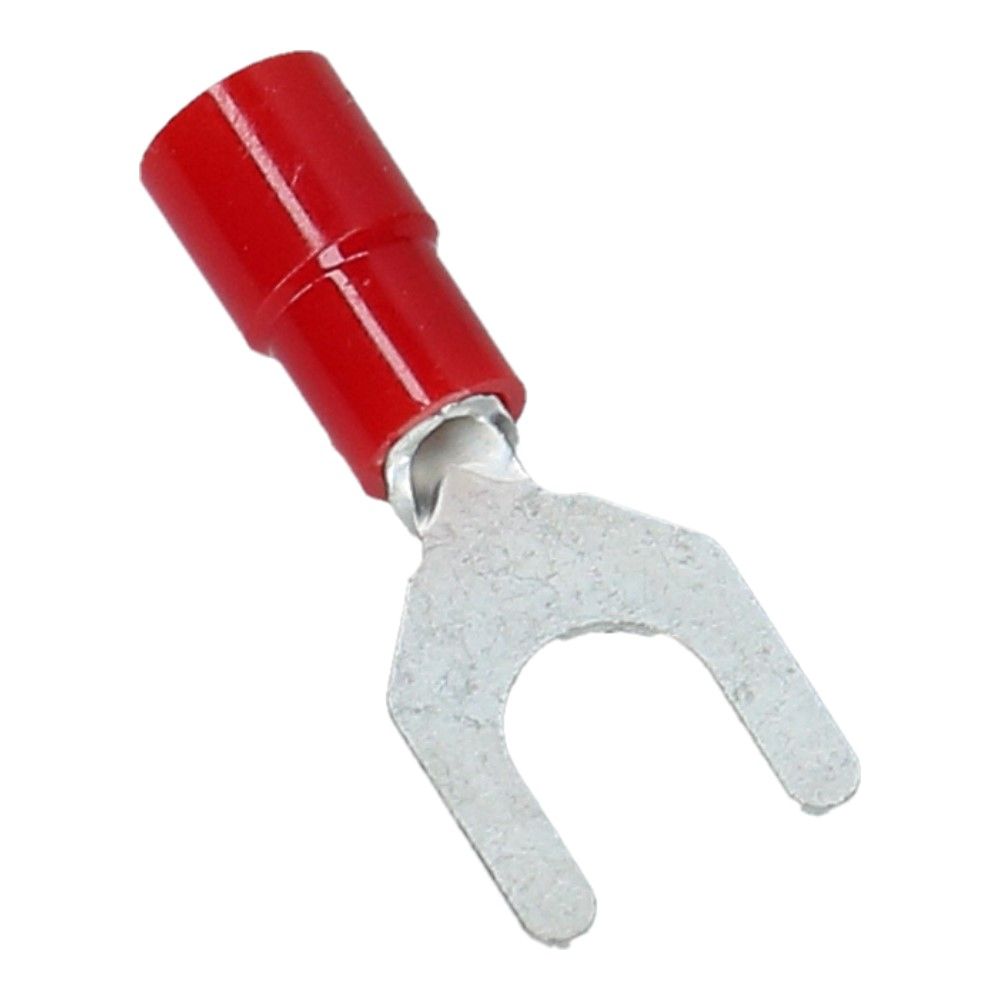 Kabelschoen vork opening 5.3mm B-9.6mm Rood - 100 stuks