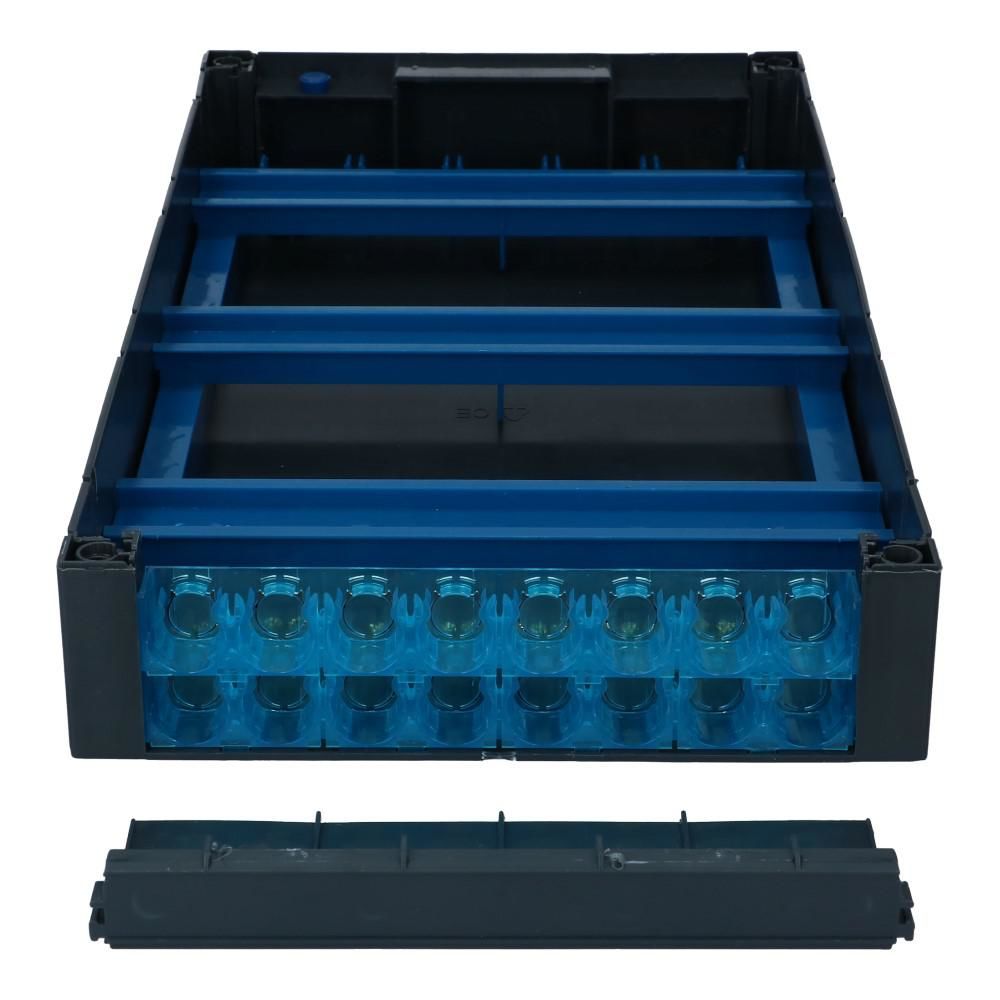 Vooraanzicht lege groepenkast 3x12 modules koppelbaar