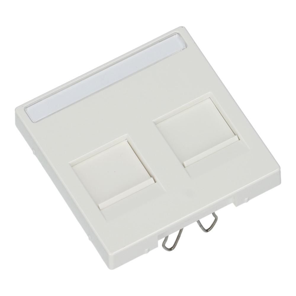 Centraalplaat 2xRJ45 SYSTEEM-M 9010 zonder frame