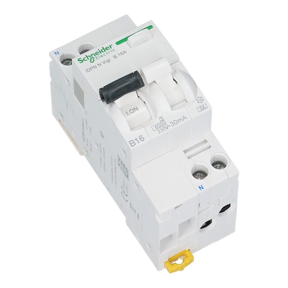 Aardlekautomaat C 16A 1 polig + nul 30mA 4.5kA Acti9 iDPN N Vigi