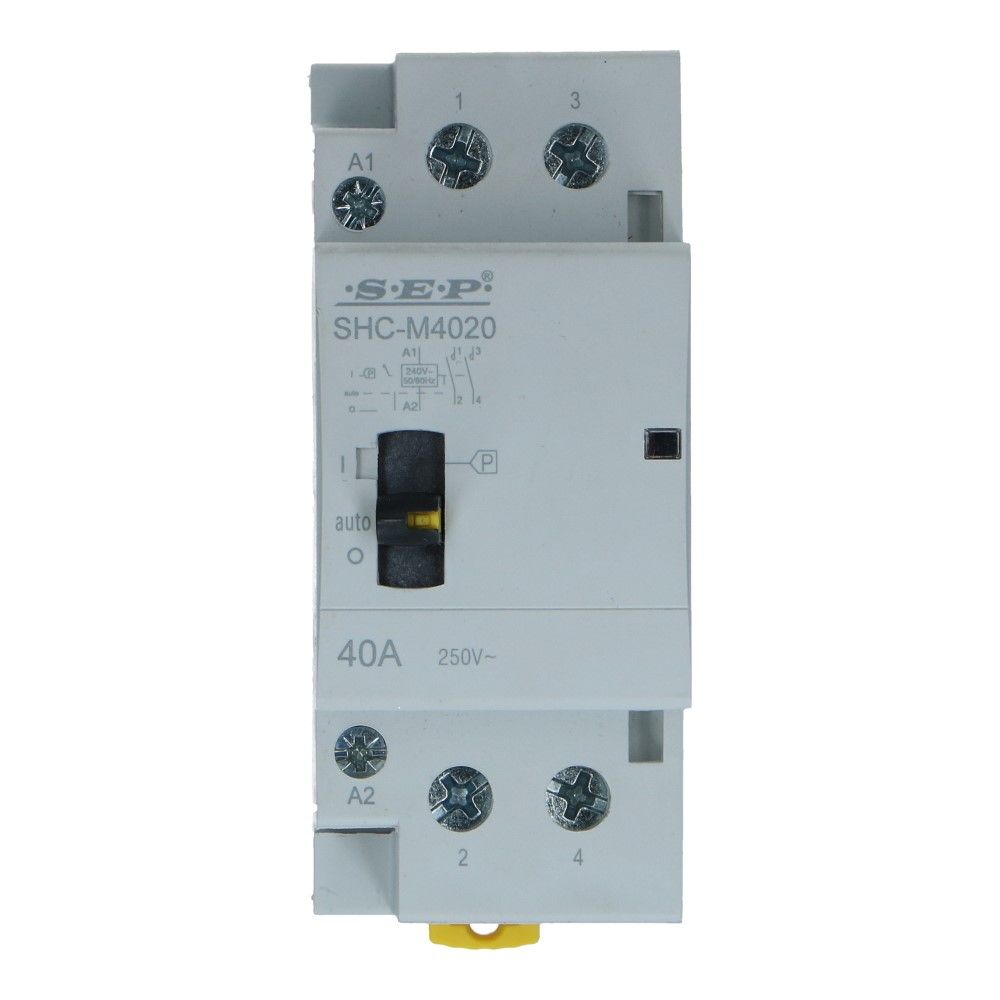 Installatierelais handbediend 40A 240VAC 2 NC