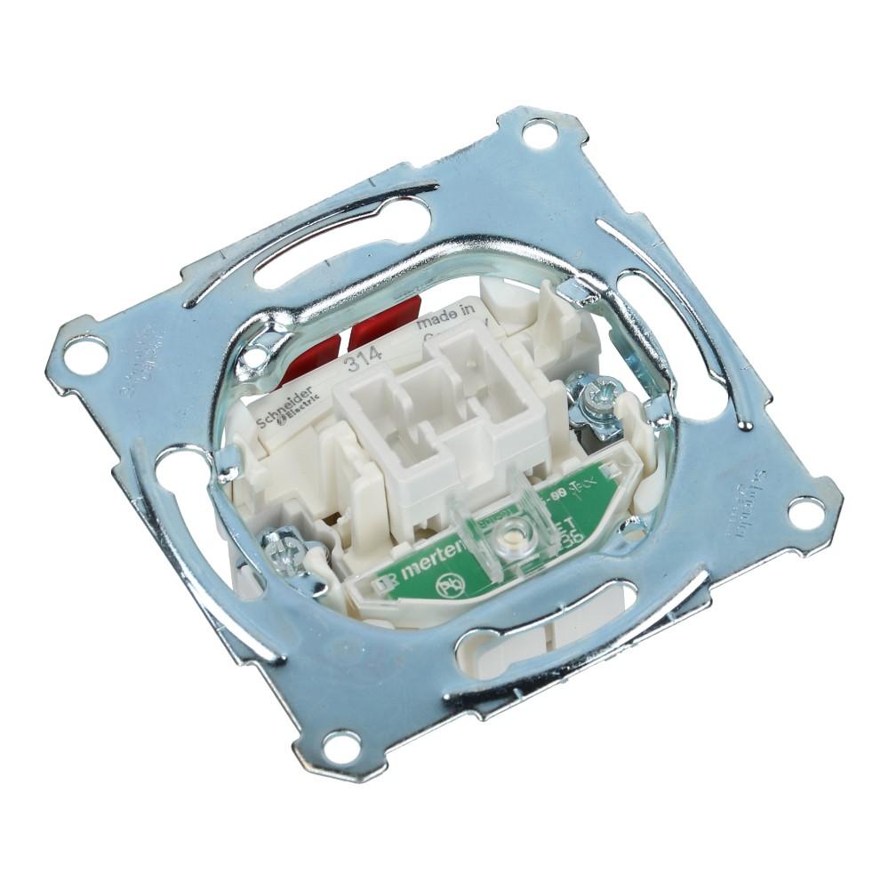 Inbouwsokkel 2 polige schakelaar 16A indicatielamp Quickflex