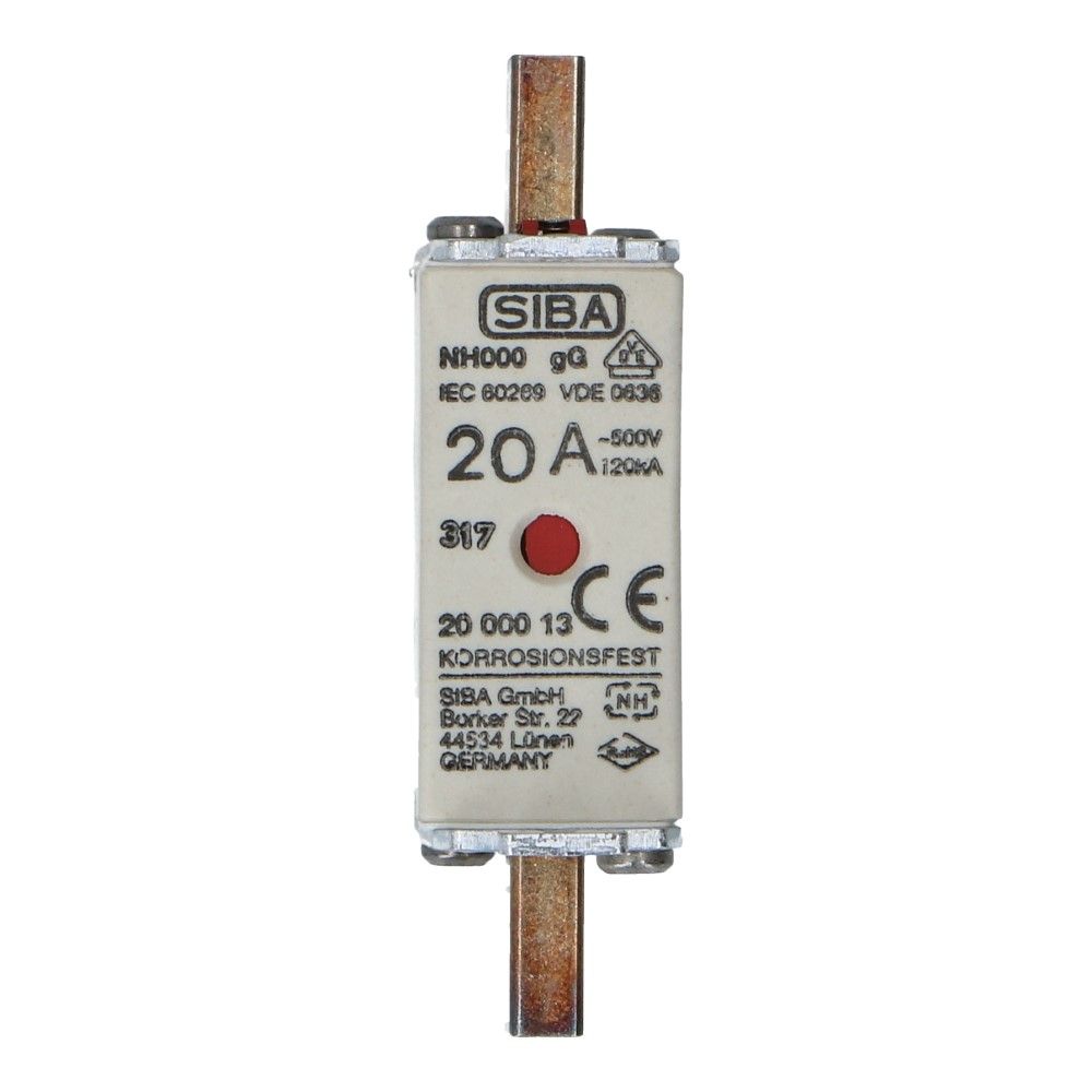 Mespatroon NH000 20A gL/gG 500V 78x20.5x42