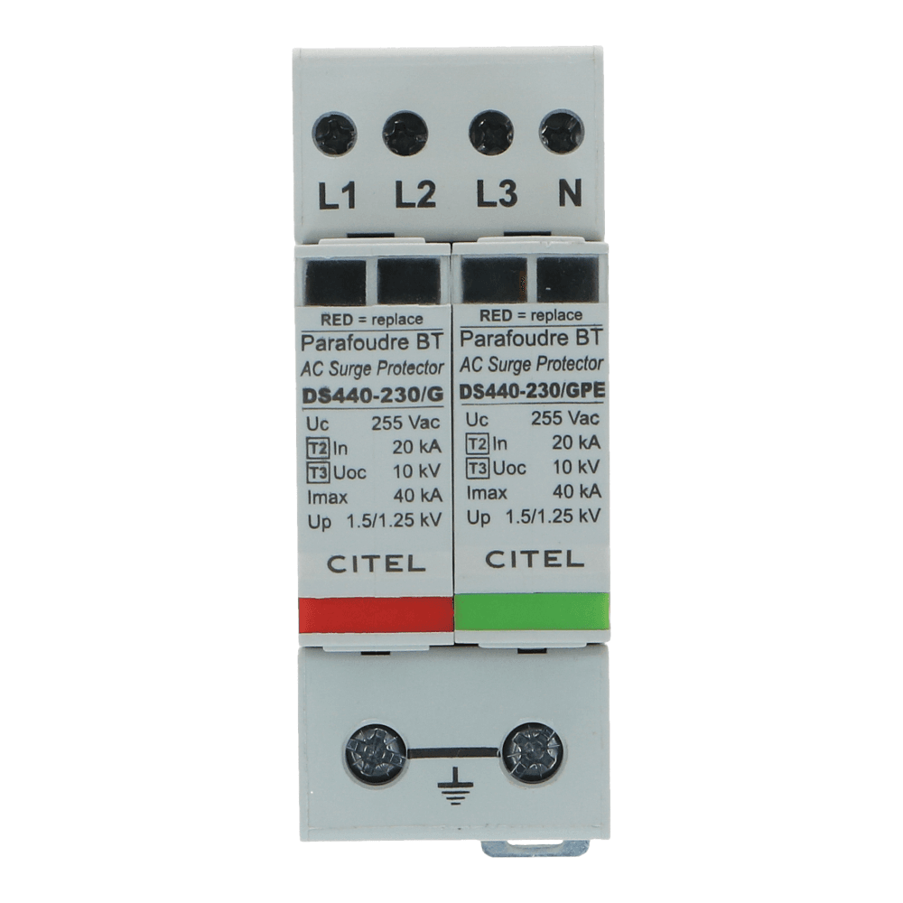 Citel overspanningsbeveiliging 3 polig +  nul Type 2 compact