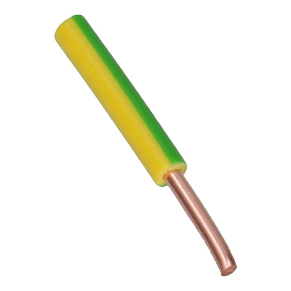 Installatiedraad H07V-U 6mm² geel groen Eca - 100 meter