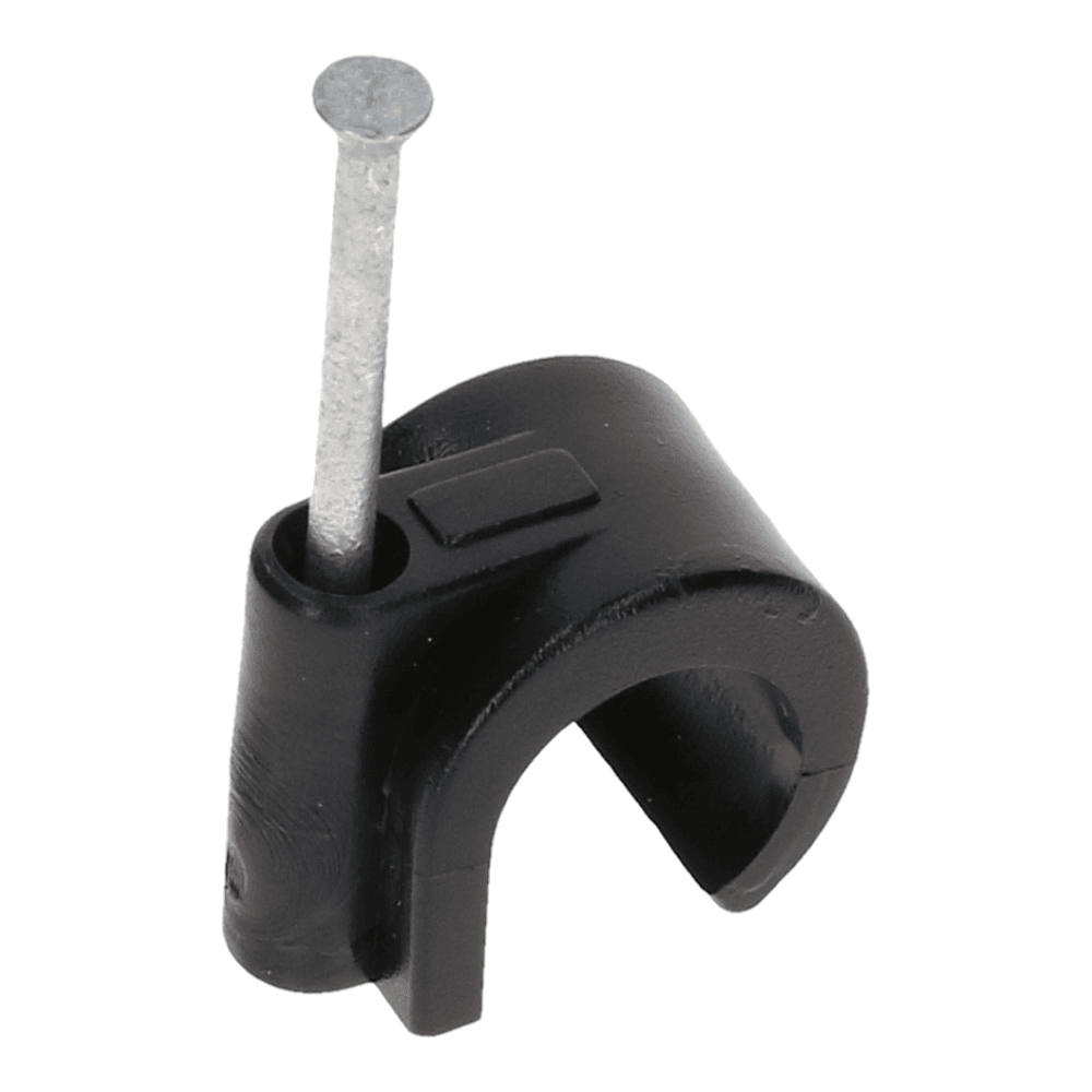 Spijkerclip universeel 11-15mm zwart - 100 stuks