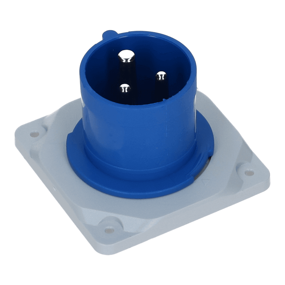 CEE male 3 polig 6H 16A IP54 inbouw wcd 220-240VAC