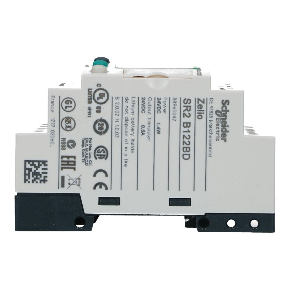 Zelio PLC met klok 12I-O 8in 4uit met scherm 24VDC SSR