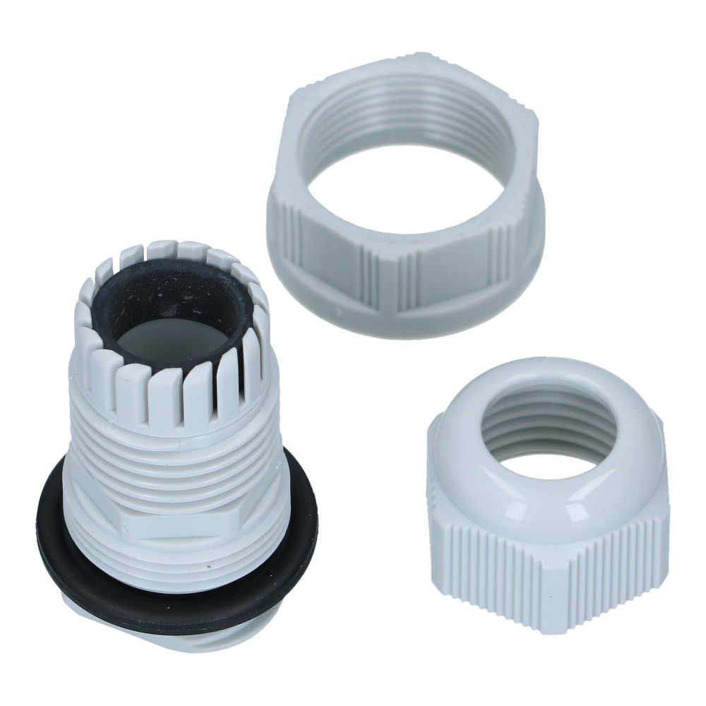 Wartel IP68 lichtgrijs Polyamide slagvast Perfect Fix M20