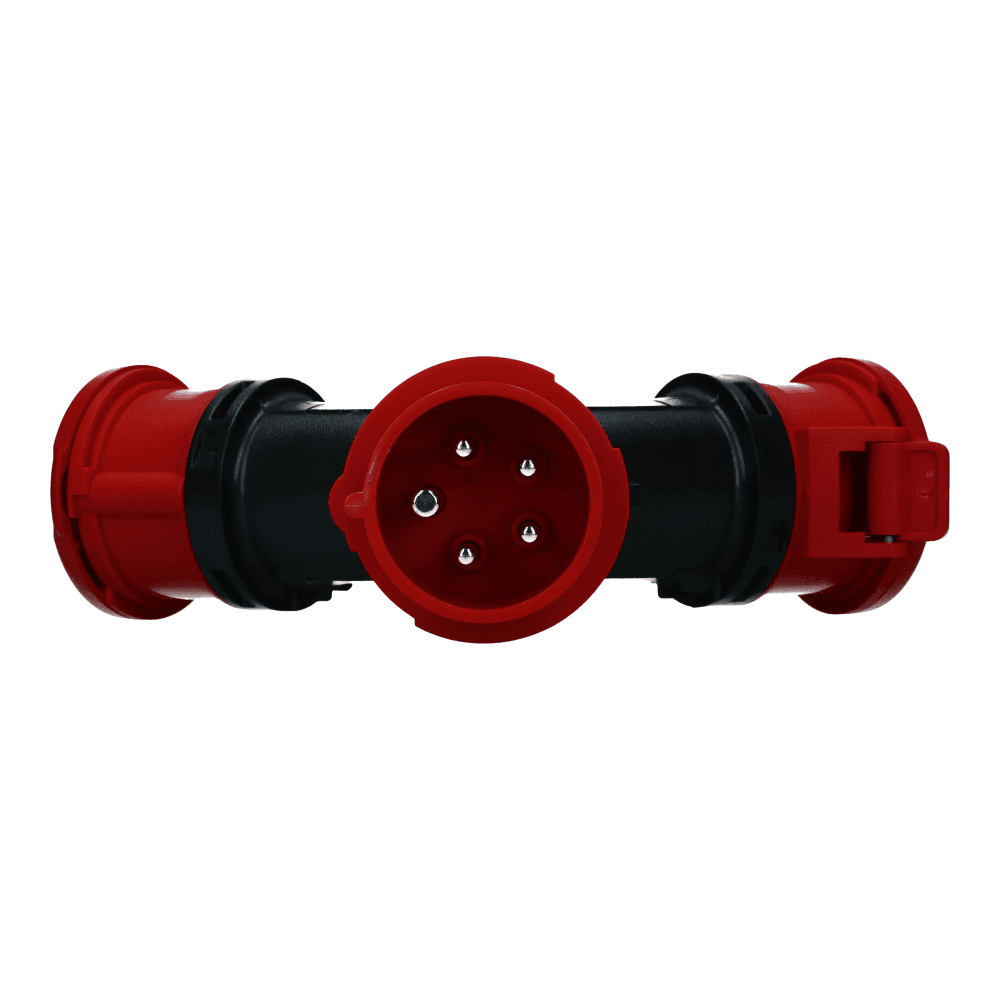 3 weg splitter 1x CEE naar 3xCEE 3p+n+e 16A