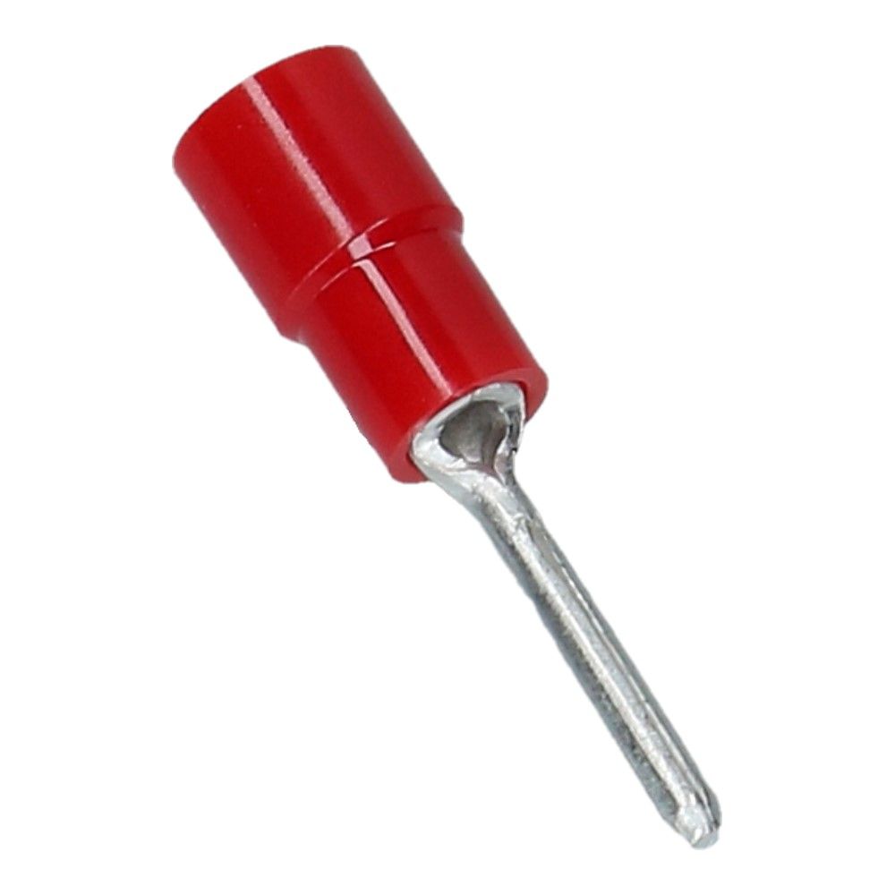 Kabelschoen penstekker D-1.5mm L-11.2mm Rood - 100 stuks