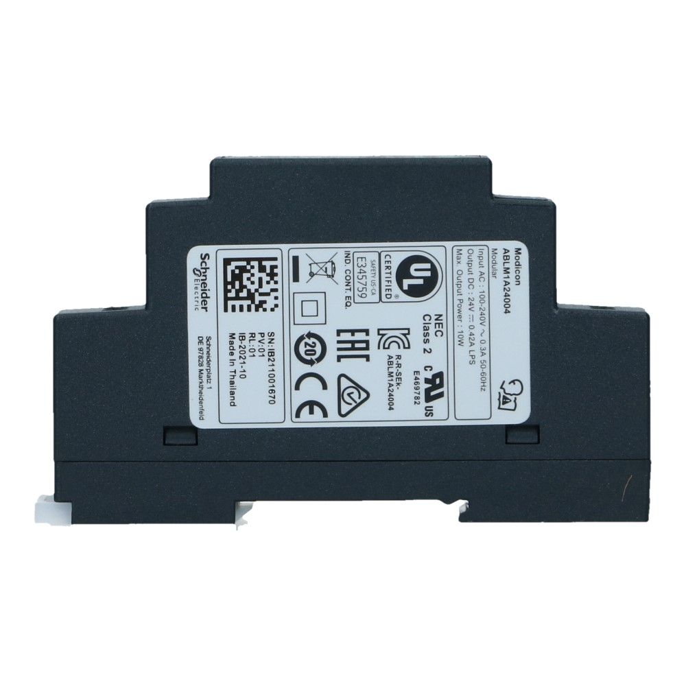 Dinrail voeding 24VDC uit 100-240VAC in 0.4A 10Watt