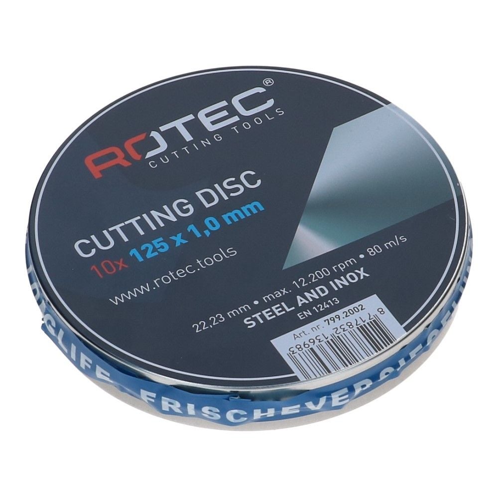 Doorslijpschijven 125x1.0x22.23mm RVS - 10 stuks