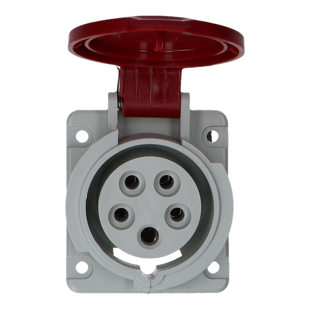CEE female 5 polig 6H 16A IP44 inbouw wcd 380-415VAC