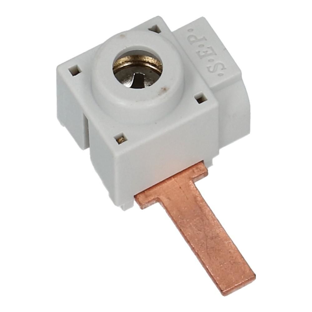 Aftakblok pin grijs 1 fase 25mm² stift 15mm zijkant