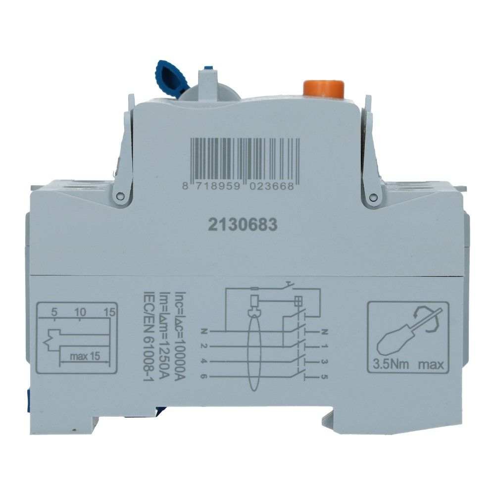 Aardlekschakelaar HI 40A 4 polig 30mA Type A[G] 10kA RCD1