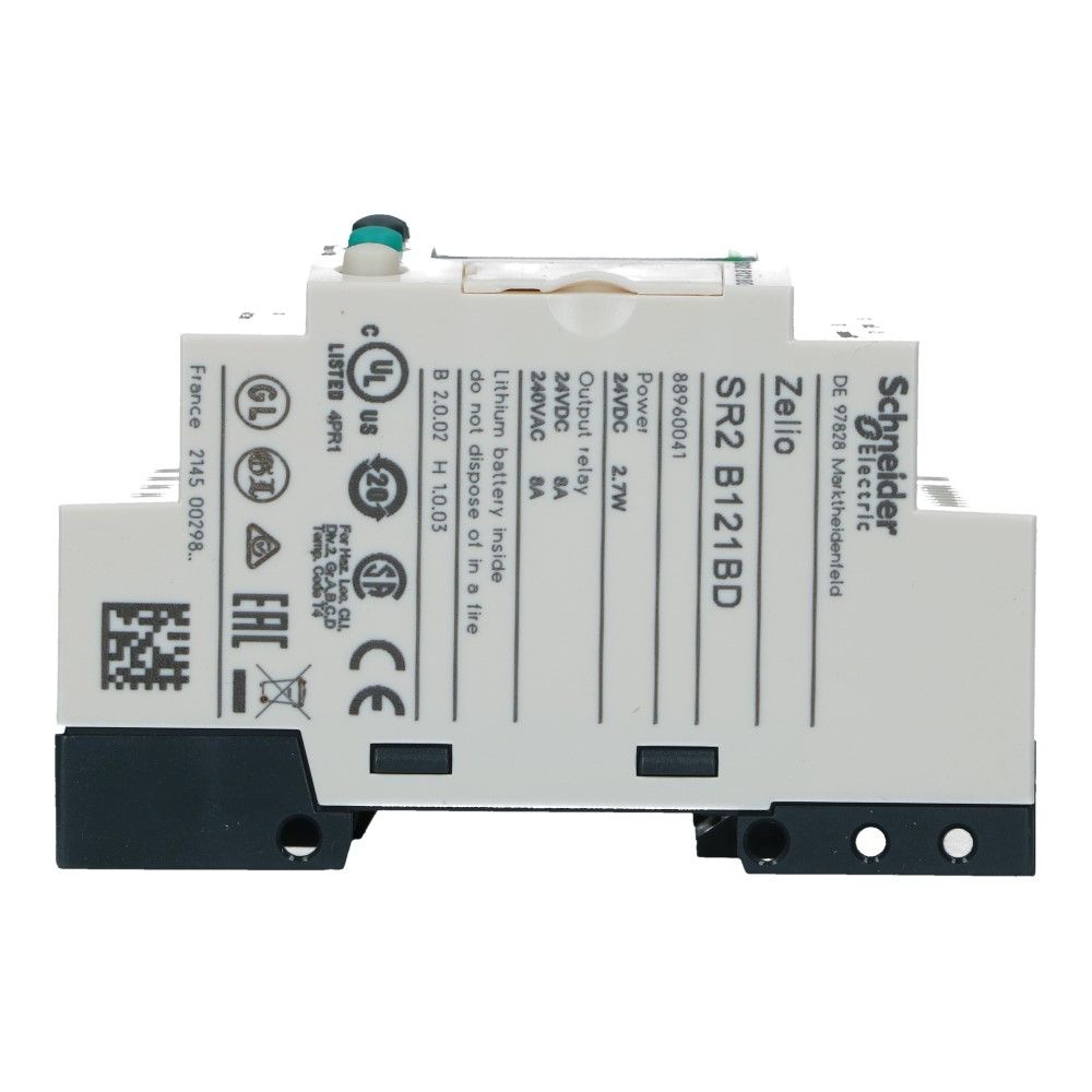Zelio PLC met klok 12I-O 8in 4uit met scherm 24VDC