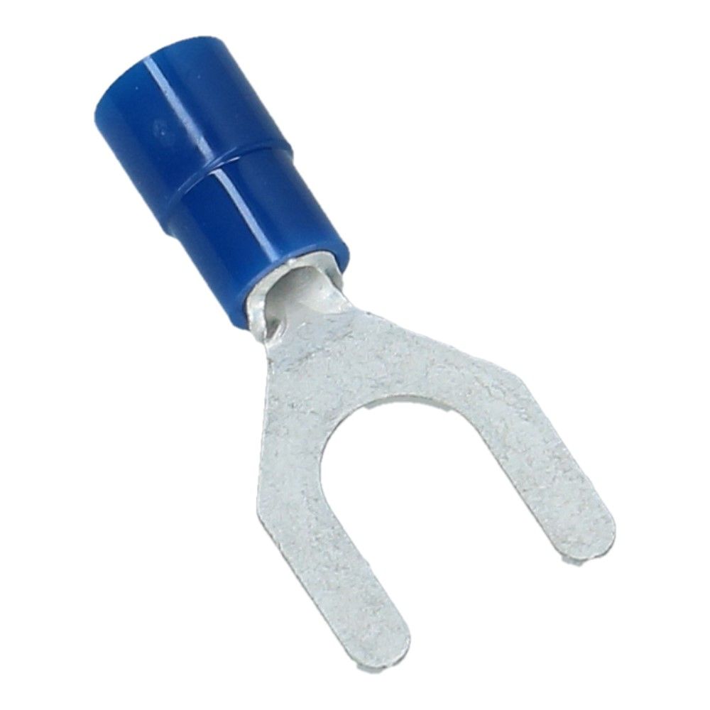 Kabelschoen vork opening 6.4mm B-12mm Blauw - 100 stuks