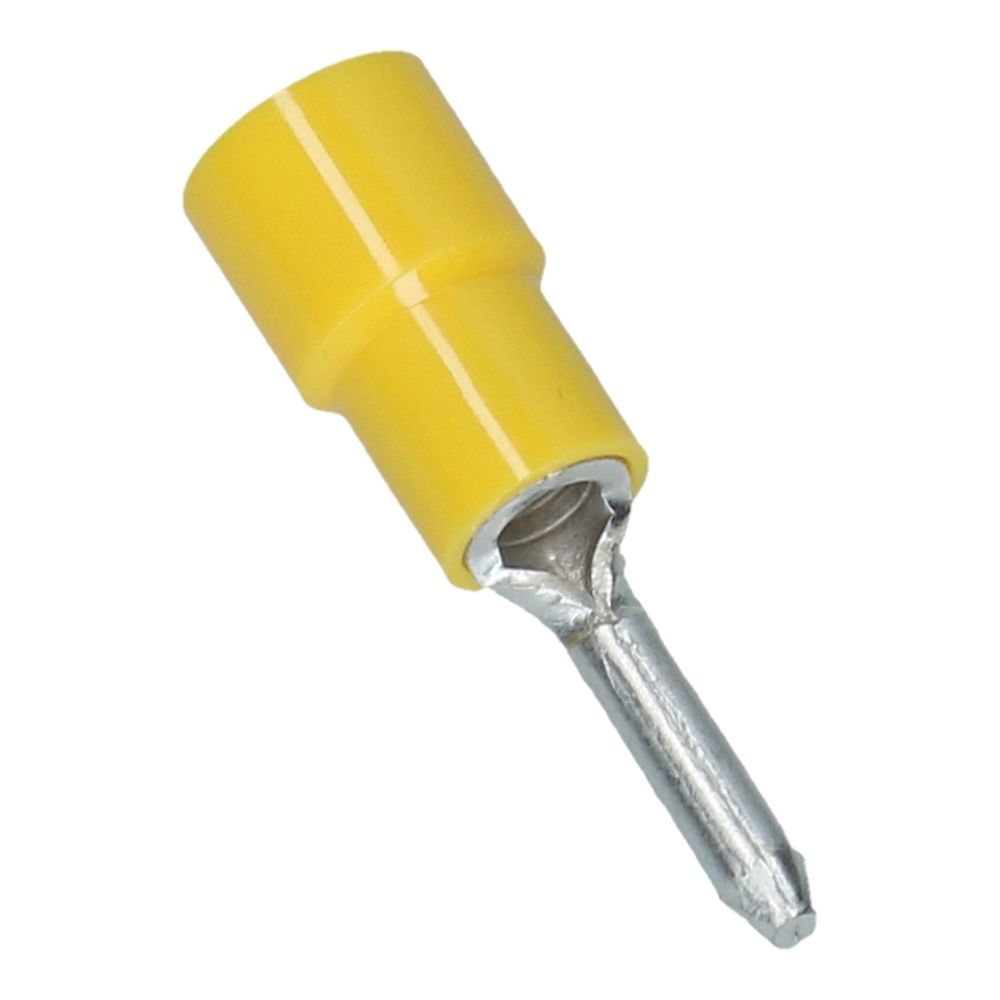 Kabelschoen penstekker D-2.7mm L-12.5mm Geel - 50 stuks