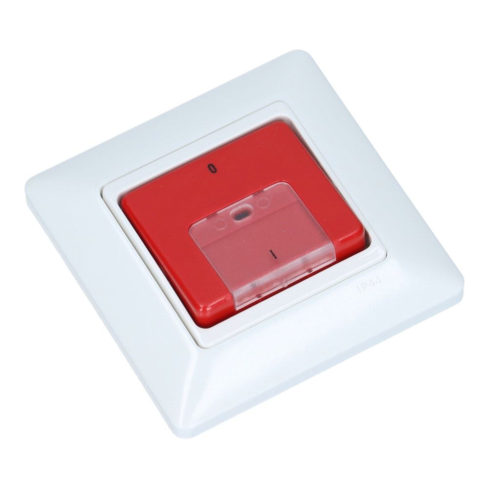MIKRO IP44 9010 2 polig schakelaar bedieningsknop rood