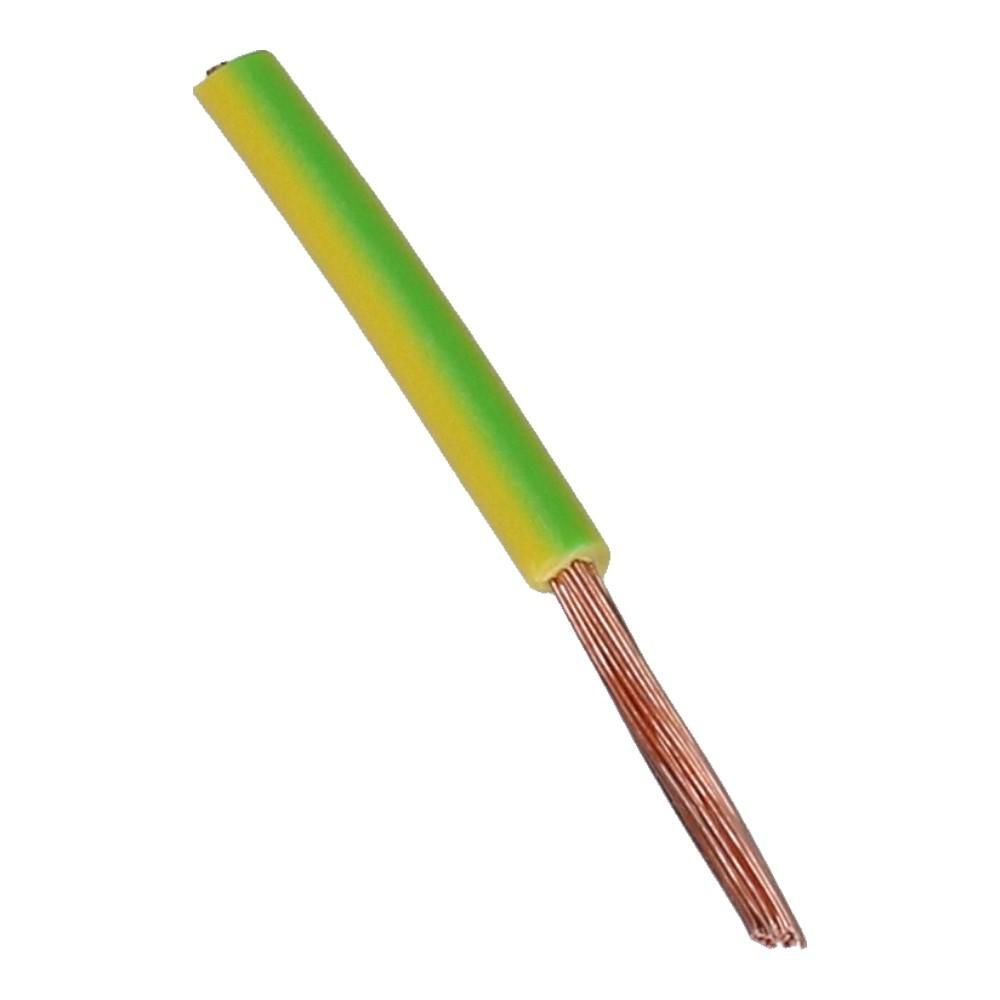 Montagedraad LiY 0.14mm² geel groen 80°C - 500 meter