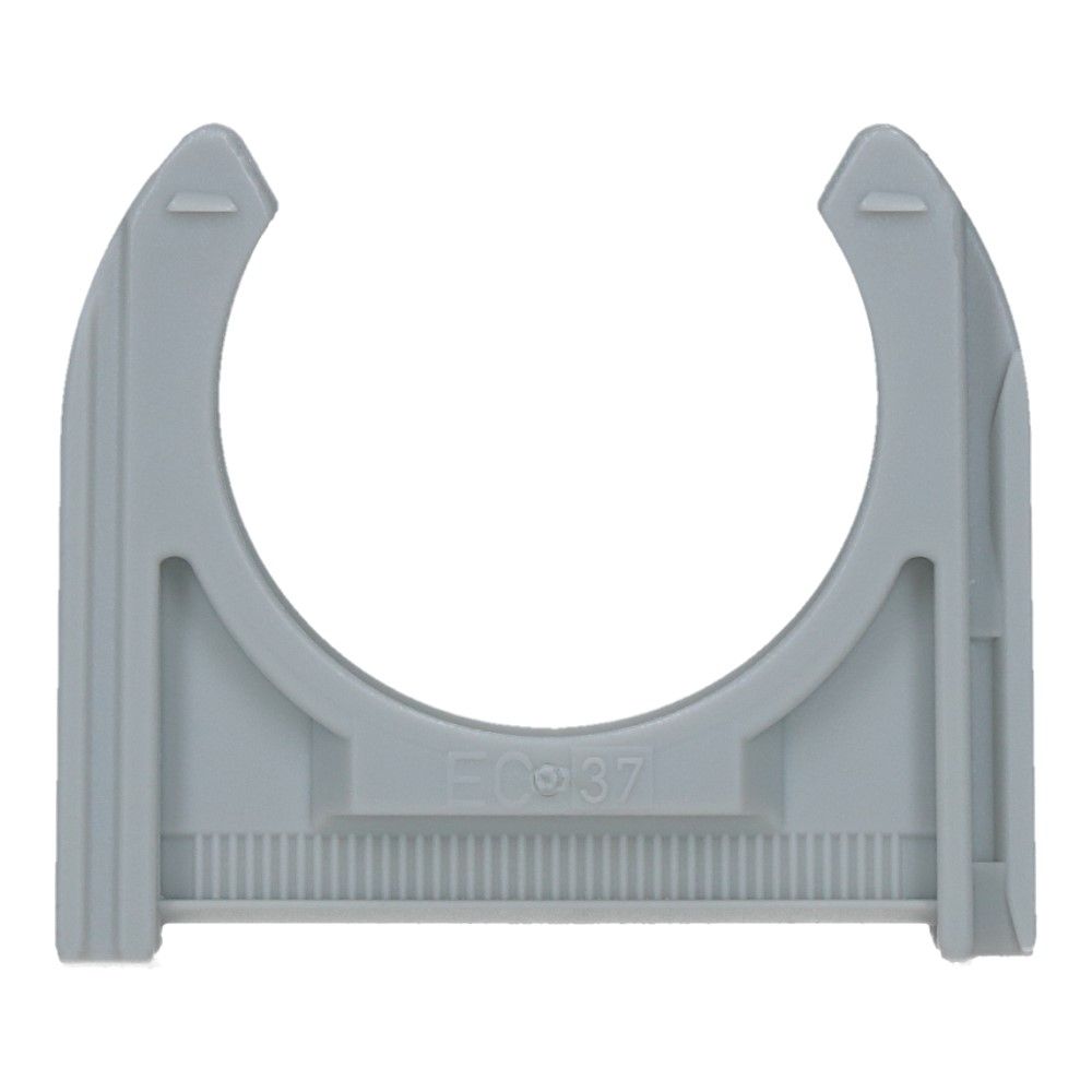 Kunststof buisklem Grijs diameter 37mm - 50 stuks
