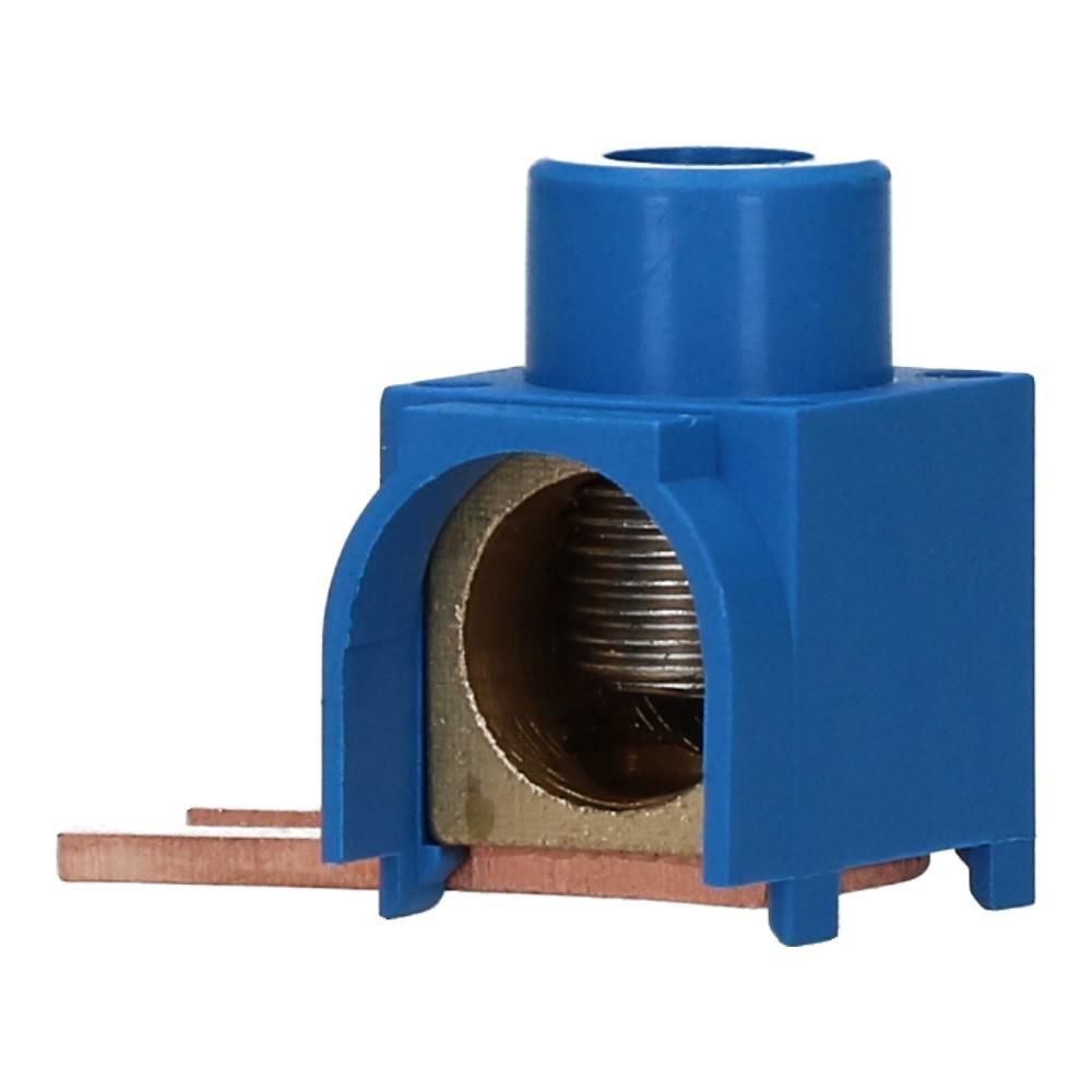 Aftakblok vork blauw 1 fase 50mm² zijkant
