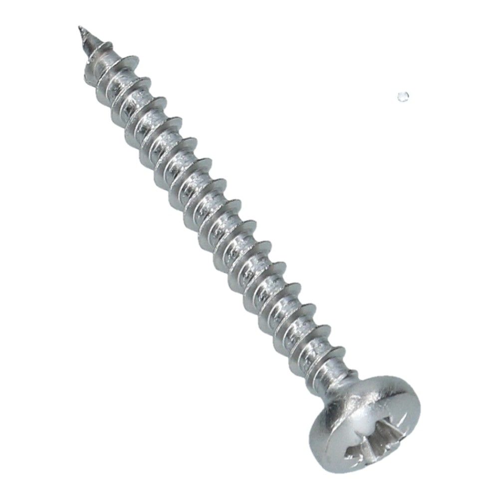 Spaanplaatschroef 4x35 bolkop RVS A2 PZ2 - 200 stuks