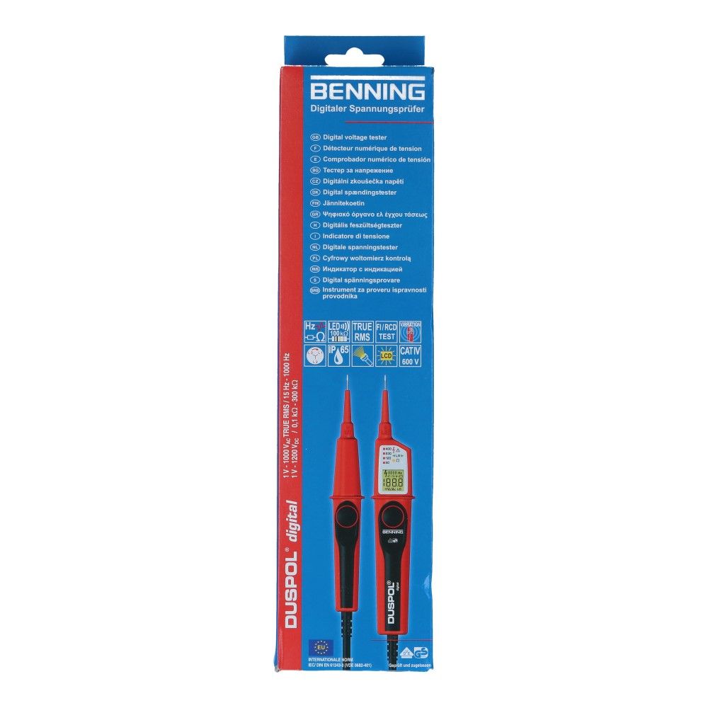 Duspol Digital 2 polig spanningstester 1-1000V AC / 1-1200V DC