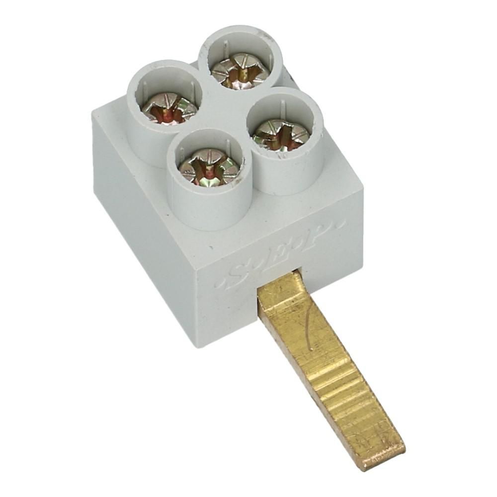 Aftakblok pin grijs 1 fase 2x16mm²