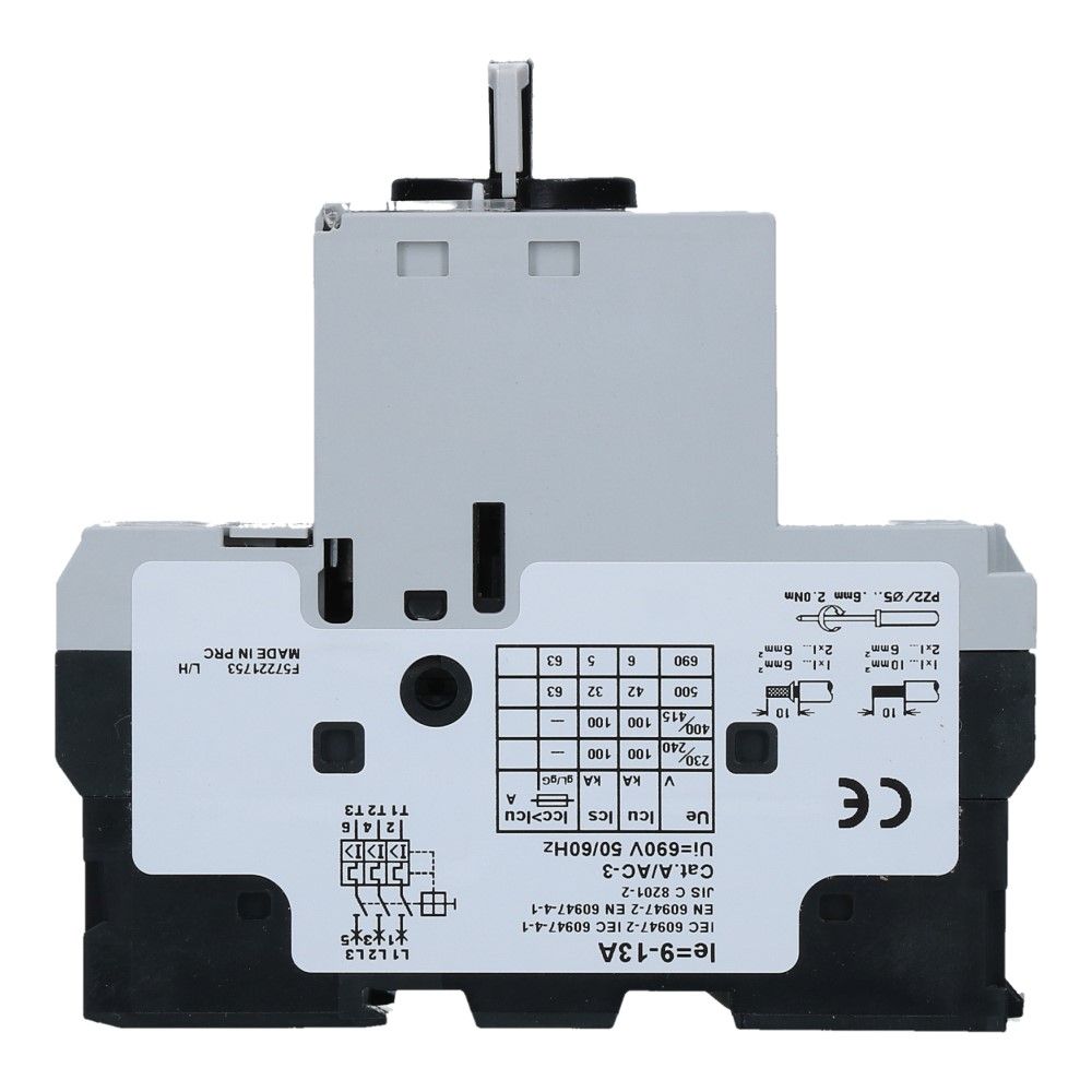 9-13A Motorbeveiligingsschakelaar 415VAC 100kA
