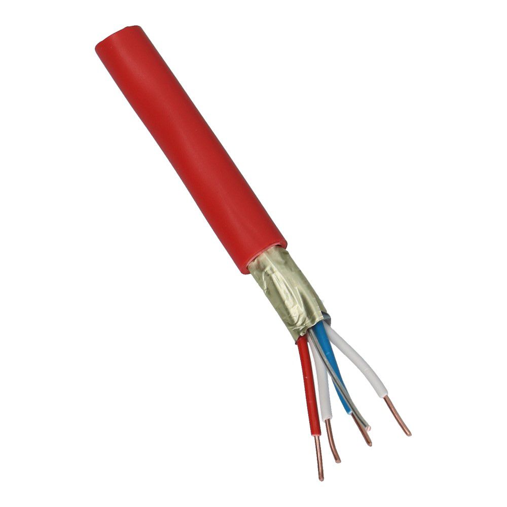 Brandmeldkabel afgeschermd JY(st)Y 2x2x0.8mm² + 0.8mm² rood Dca - 100 meter