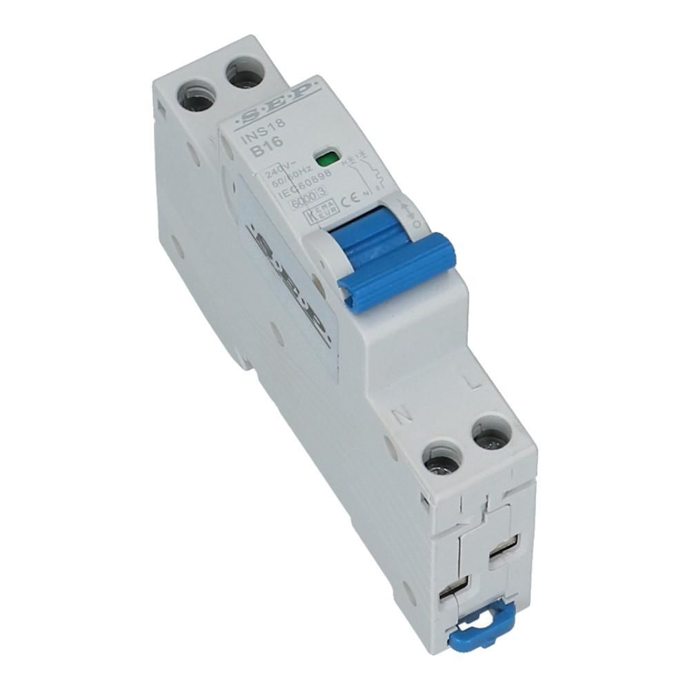 Installatieautomaat 1 polig + nul 13A karakteristiek B 6kA INS-18