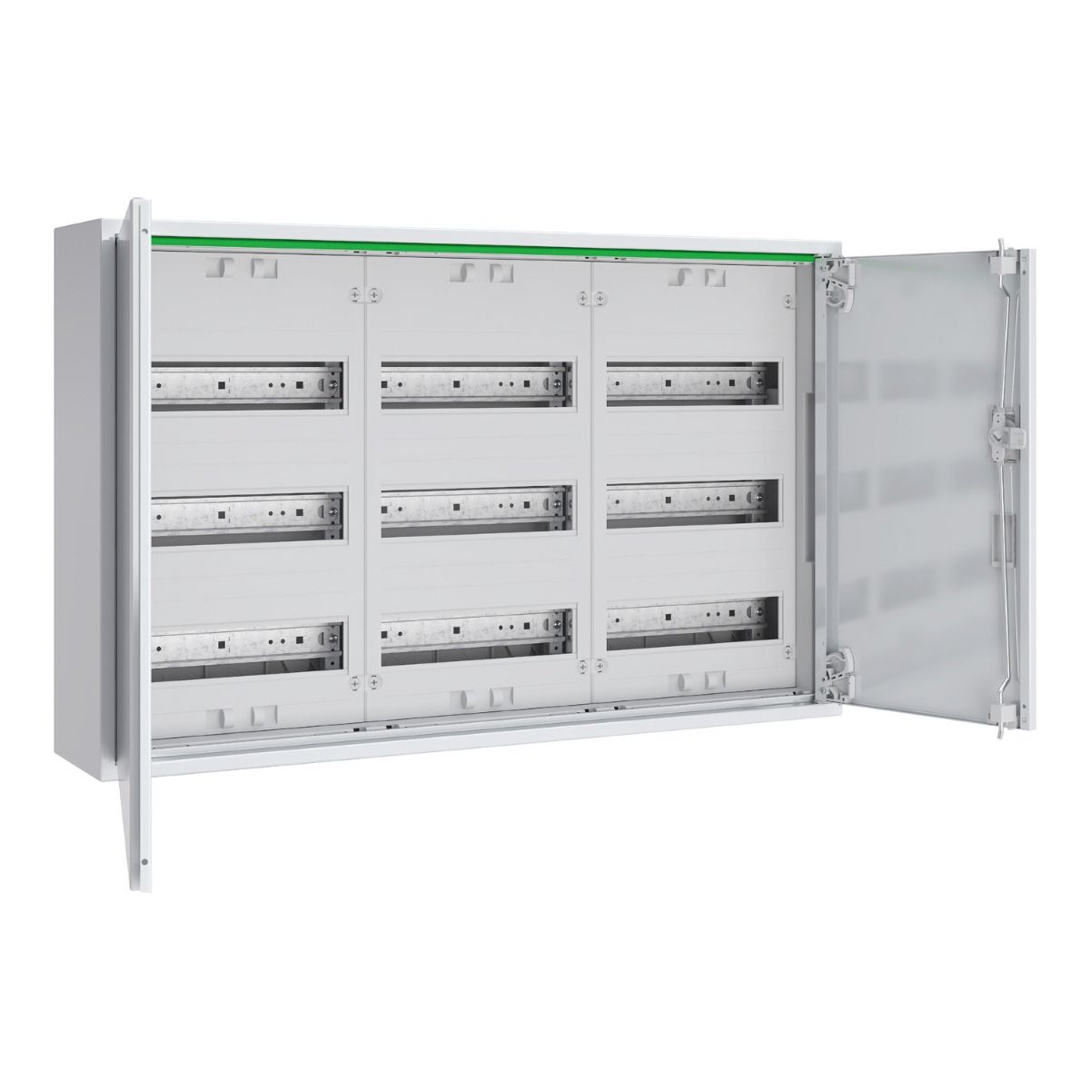 108 modules 3 kolommen 3 rijen metalen wandbehuizing PrismaSeT XL 250A