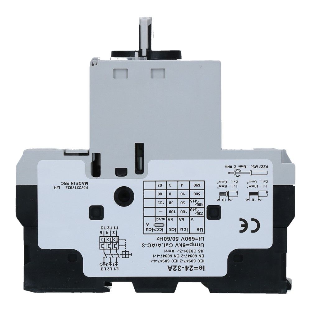 24-32A Motorbeveiligingsschakelaar 415VAC 50kA