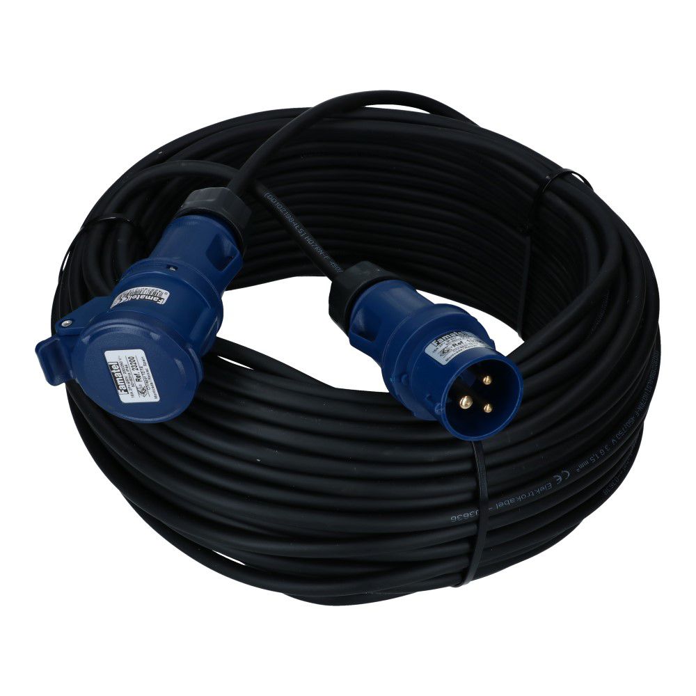 CEE verlengkabel 3 polig 16A 3x1.5mm² 50 meter IP44 H07RN-F
