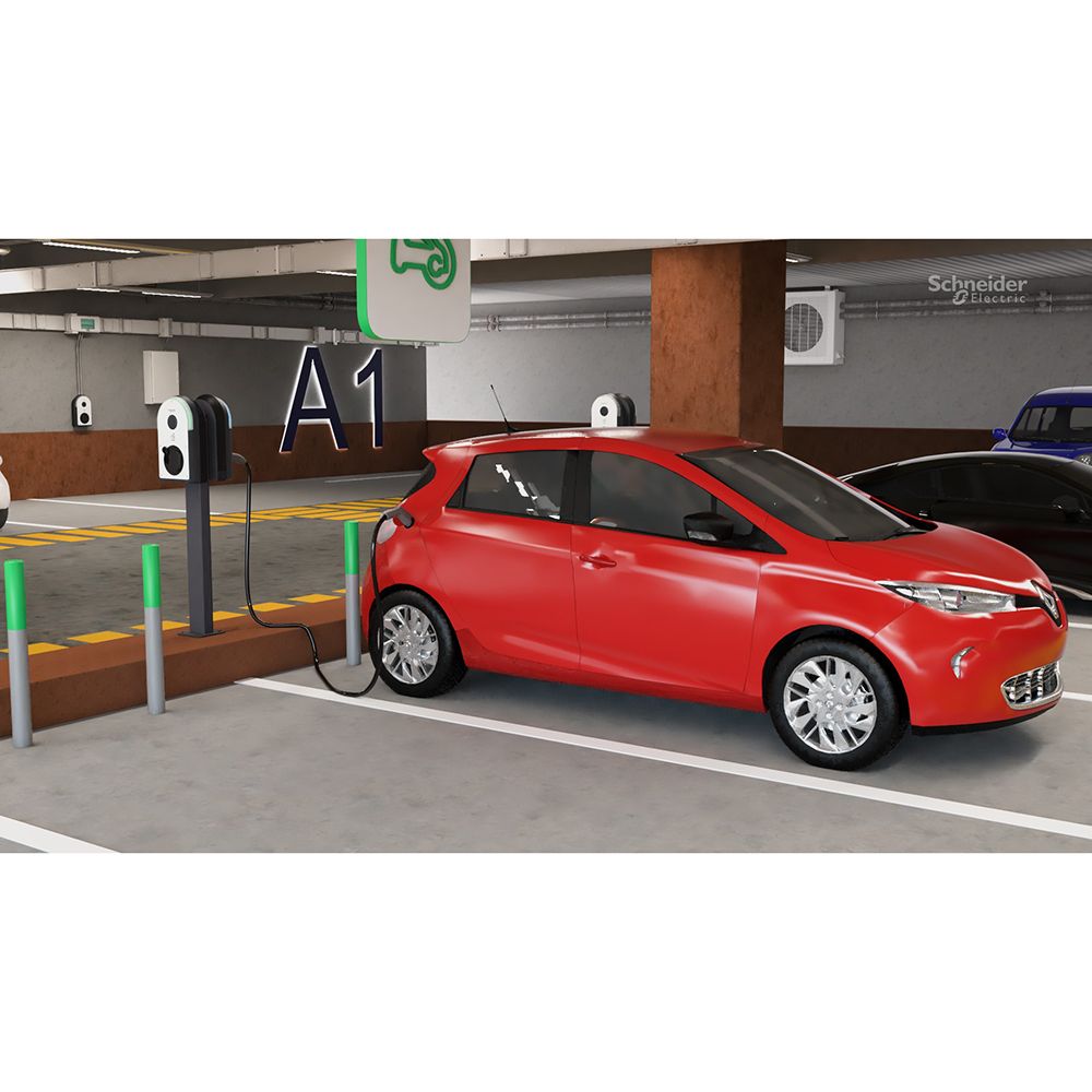 Evlink Pro Oplaadpunt T2 contactdoos 3 fase 11kW A-30mA