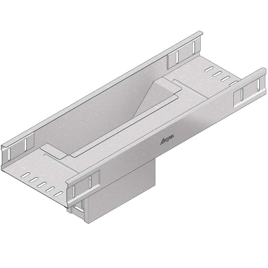 Kabelgoot aftakstuk verticaal naar kabelgoot 300x60mm Sendzimir verzinkt