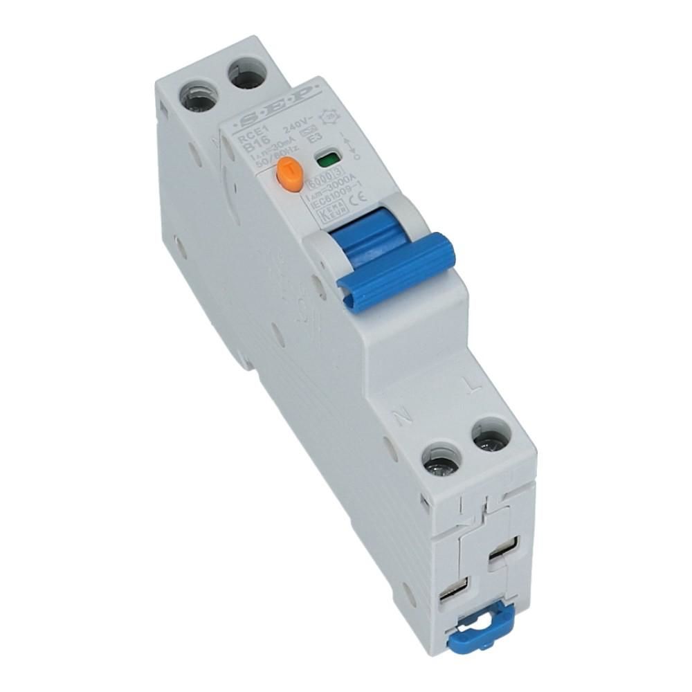 Aardlekautomaat B 25A 1 polig + nul 100mA 18mm 1 module